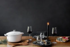 Daumonet Gusseisen-Bräter - Rund Ø 26 Cm - Weiß -Küchenbedarf Geschäft 468f506d2d285ddaa041fbeb5fca0c15