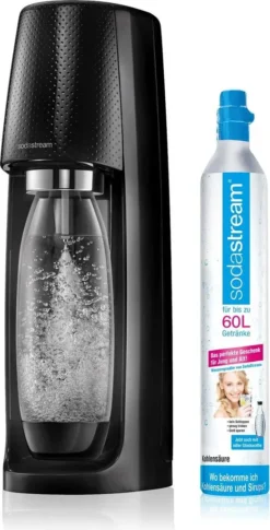 Sodastream Wassersprudler EASY Incl. PET-Flasche 1 L Und 1 Co²-Kohlensäurezylinder, Schwarz -Küchenbedarf Geschäft 4746272c4245d5d9bc31a3cda4eabb61