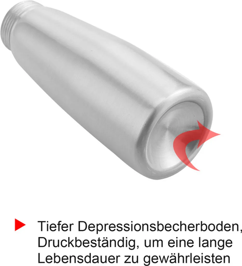 EINFEBEN Sahnespender Sahneschneider Sahnesyphon Sahnebereiter Alu Profi 0.5L Poekelnadel Duese 5 EINFEBEN Sahnespender Sahneschneider Sahnesyphon Sahnebereiter Alu Profi 0.5L Poekelnadel Duese – Bild 3