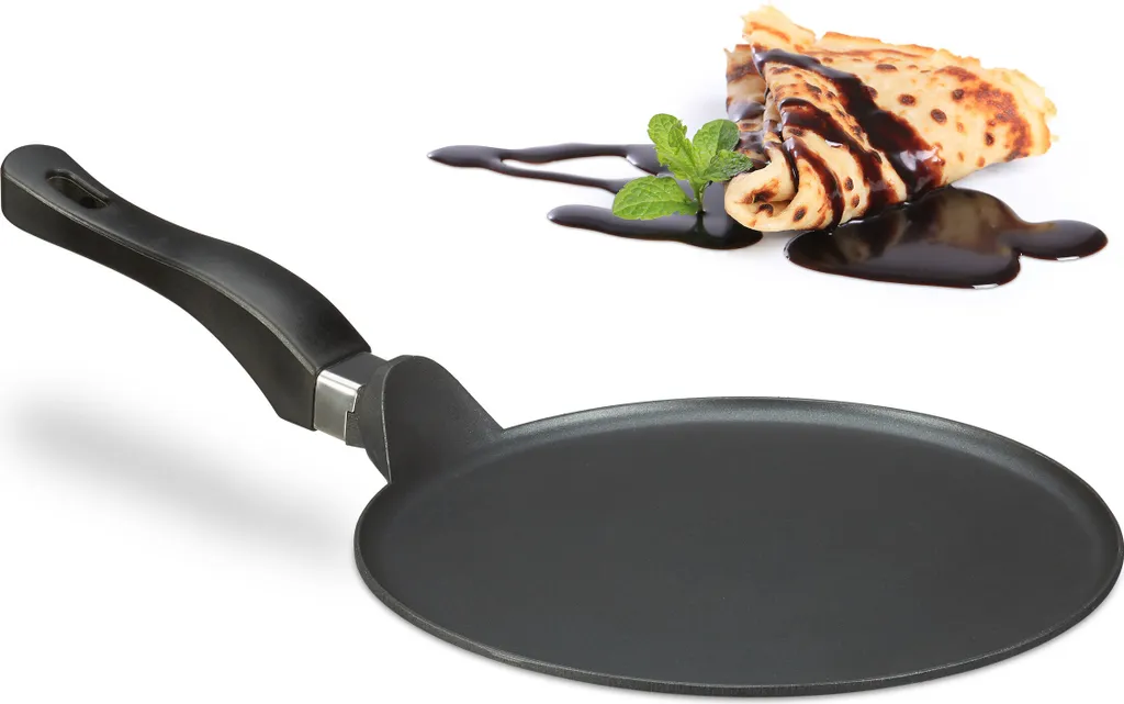 Relaxdays Crêpespfanne Aluguss Schwarz 25 Cm 3 Relaxdays Crêpespfanne Aluguss Schwarz 25 Cm