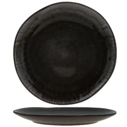 18tlg. Teller Set Reactive Glaze Black 6 Pers. Steingut Teller Schale Schwarz -Küchenbedarf Geschäft 49404062e882493b358e0a7b02dc19c0