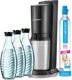 SodaStream Crystal 2.0 Vorteilspack Wassersprudler, Titan, Mit 3 Karaffen -Küchenbedarf Geschäft 496942f1216e38c3721a63e7c44452a3