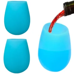 6er Set 200ml Unzerbrechlich Blau Silikon Biergläser Whisky GläSer Wein Becher Stammlos Weinbecher Tasse -Küchenbedarf Geschäft 499b02003780d07132a6817e072b5a18