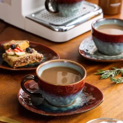 Vancasso Kaffeeservice »STARRY« 8-tlg Steinzeug Kaffeeset Mit Kaffeetasse, Untertasse -Küchenbedarf Geschäft 4af205bde2bf8d5a633345ea743e78d5