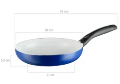 Mäser 931338 Harriot Keramik Bratpfanne 28 Cm, ILAG CERAMIC, Induktionsgeeignet, Blau -Küchenbedarf Geschäft 4b740488187d5e13c7b655eda23e5a1c