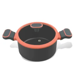 Tasty Antihaft-Kochtopf 20 Cm, Kleiner Bratentopf Mit Glasdeckel Und Softtouch-Griffen