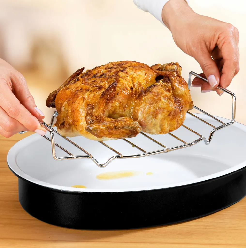 Schmortopf Keramik Beschichtung 32cm Bräter Topf Gartopf Auflaufform Bratentopf 4 Schmortopf Keramik Beschichtung 32cm Bräter Topf Gartopf Auflaufform Bratentopf – Bild 2