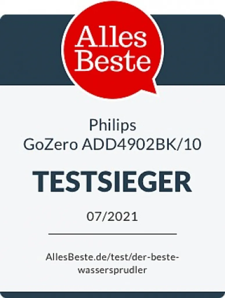 PHILIPS AQUA Soda Maker Wassersprudler + 425 G CO²-Zylinder + 1 PET-Flasche 1 Liter, Schwarz 4 PHILIPS AQUA Soda Maker Wassersprudler + 425 G CO²-Zylinder + 1 PET-Flasche 1 Liter, Schwarz – Bild 2