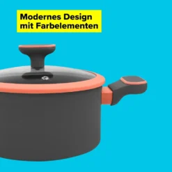 Tasty Antihaft-Kochtopf 20 Cm, Kleiner Bratentopf Mit Glasdeckel Und Softtouch-Griffen -Küchenbedarf Geschäft 52bf8ca7b5aa0fe420443a247ae30cb7