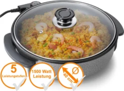 Tristar Multifunktionspfanne PZ-2964 1500 W 40 Cm -Küchenbedarf Geschäft 542bbe6539068914e9213662ec2355ed