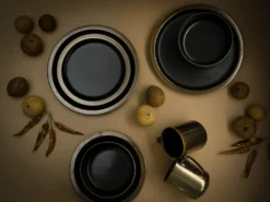 CreaTable 23592 Kombiservice Modern Industrial Für 4 Personen, Steinzeug, Schwarz/gold (1 Set, 16-teilig) -Küchenbedarf Geschäft 55b5c40a3bd0fa2636215401cd265055 1