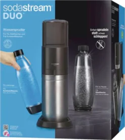 SodaStream DuoTitan Trinkwassersprudler, Inkl. 1x 1 Liter Glasflasche, 1x 1 Liter PET, 1 X Quick Connect Zylinder -Küchenbedarf Geschäft 56f07cd9cfb78ba3ed3cf9ca8202e6eb