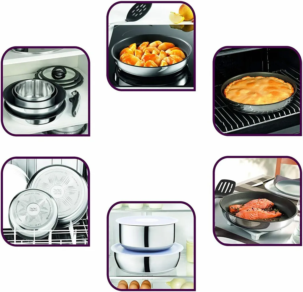 Tefal Pfannenset INGENIO 24/28cm L94092 + 2 X Jamie Oliver Glasdeckel 24/28cm + 2 Griffe + Ingenio Pfannenwender 12 Tefal Pfannenset INGENIO 24/28cm L94092 + 2 X Jamie Oliver Glasdeckel 24/28cm + 2 Griffe + Ingenio Pfannenwender – Bild 10