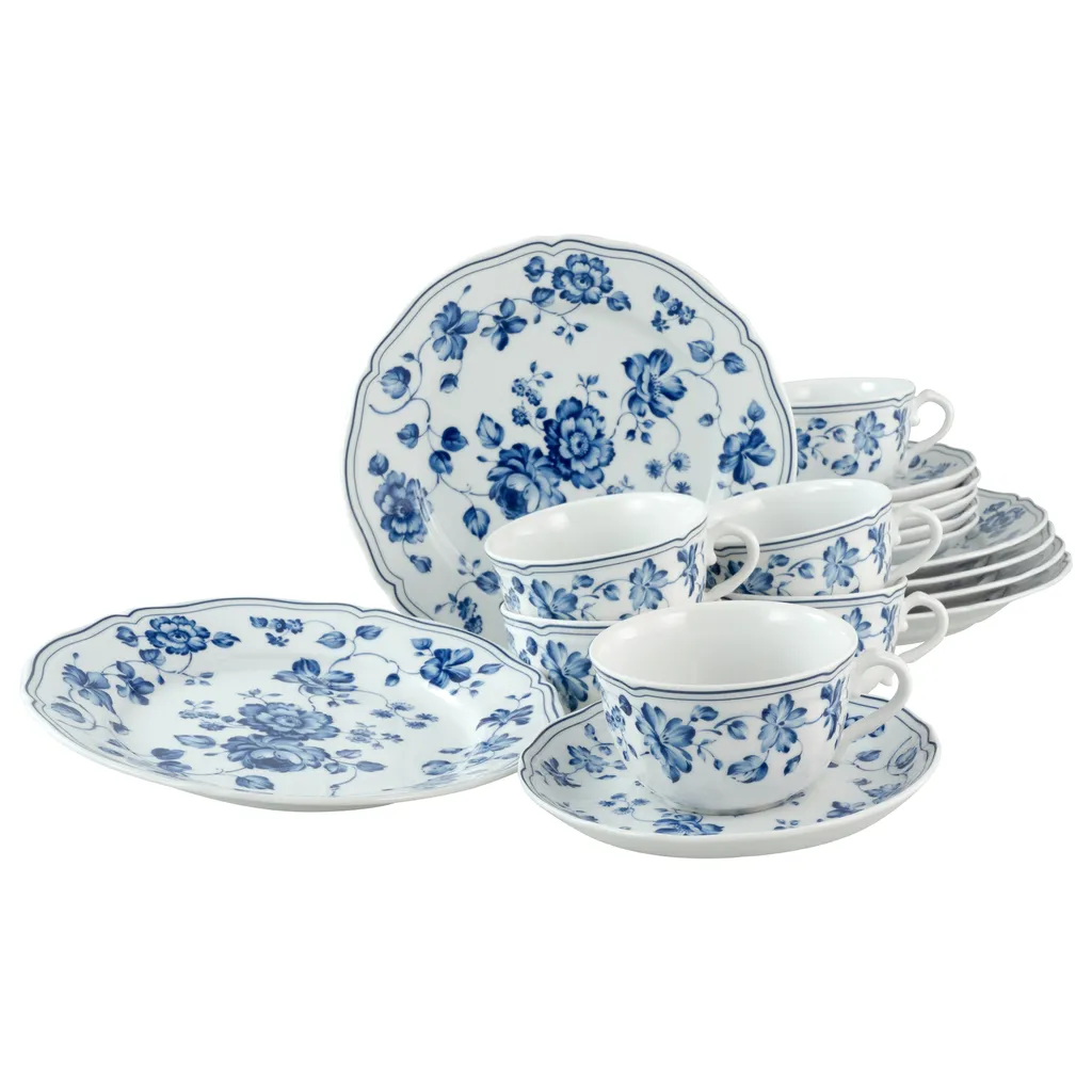CreaTable 23458 Kaffeeservice Royal Blue Flower Für 6 Personen, Porzellan, Weiß/blau (1 Set, 18-teilig) 3 CreaTable 23458 Kaffeeservice Royal Blue Flower Für 6 Personen, Porzellan, Weiß/blau (1 Set, 18-teilig)