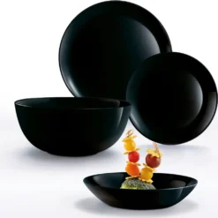 Geschirr Luminarc 9311622 Schwarz Gehärtetes Glas (19 Pcs) -Küchenbedarf Geschäft 576cb2bbe7bf7a636b91cf5dc929cedb