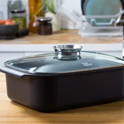 Food Appeal Black Marble Kasserolle, Kochtopf, Röster Mit Aromatischem Glasdeckel, Anti-haft Beschichtung | Schwarzes Marmor Design | Für Gasherd, Induktionsherd, Keramikherd Und Elektroherd 11 Food Appeal Black Marble Kasserolle, Kochtopf, Röster Mit Aromatischem Glasdeckel, Anti-haft Beschichtung | Schwarzes Marmor Design | Für Gasherd, Induktionsherd, Keramikherd Und Elektroherd -Küchenbedarf Geschäft 579410ccc96411c592f50956133ee066