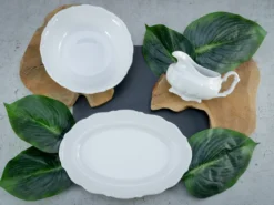 CreaTable 16029 Serviergeschirr Maria Theresia Für 1 Personen, Porzellan, Weiß (1 Set, 3-teilig) -Küchenbedarf Geschäft 58113eb093cec329158bc602faefd0ca