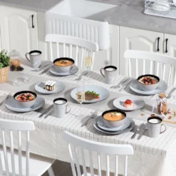 Kombiservice Steinzeug, Vancasso PLUVO Tafelservice, 16-teiliges Ess Geschirrset Mit Je 4 Speisetellern, Kuchentellern, Schalen Und Tassen Für 4 Personen 20 Kombiservice Steinzeug, Vancasso PLUVO Tafelservice, 16-teiliges Ess Geschirrset Mit Je 4 Speisetellern, Kuchentellern, Schalen Und Tassen Für 4 Personen -Küchenbedarf Geschäft 598d209f96defbdca3bfabaff8c90515