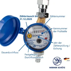 JS SCHÜTZ Zapfhahnzähler 110 Mm Mit 3/4 Zoll Anschluss -Küchenbedarf Geschäft 5ac39499d6e04f37560877d9b0614aaa
