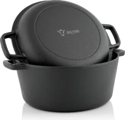 BBQ-Toro Gusseisen Topf 6,8 Liter, Schmortopf Zum Kochen