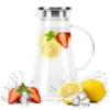 1500ml Wasserkaraffe Wasserkrug Karaffe Glaskrug Glaskaraffe Mit Edelstahl Filter Glas Kaltwasserkocher Karaffen -Küchenbedarf Geschäft 5b636925f8084c0f6669015d82537c1c