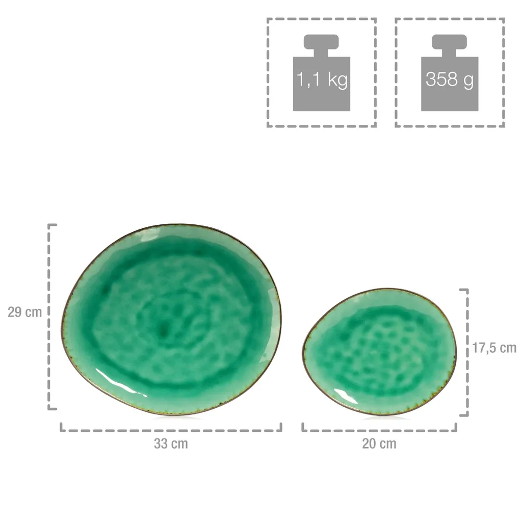 Sänger SÄNGER Steingut Geschirrset Palm Beach, Tafelservice & Servierplatten Set 23 Teilig Für 4 Personen 10 Sänger SÄNGER Steingut Geschirrset Palm Beach, Tafelservice & Servierplatten Set 23 Teilig Für 4 Personen – Bild 8