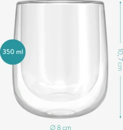 Navaris 4x Doppelwandige Gläser 350ml - Thermogläser Für Cappuccino Latte Macchiato Tee Wasser Cola Cocktails - 4er Set Kaffeegläser Borosilikat -Küchenbedarf Geschäft 5d78a94e2bbac8d29fc3808ecfcdfd22