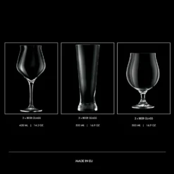 KROSNO Brewery Biergläser Bierkenner Set, 6er-Set, 420ml, 500 Ml -Küchenbedarf Geschäft 61293e035fc748dae937b3ccad0fea98