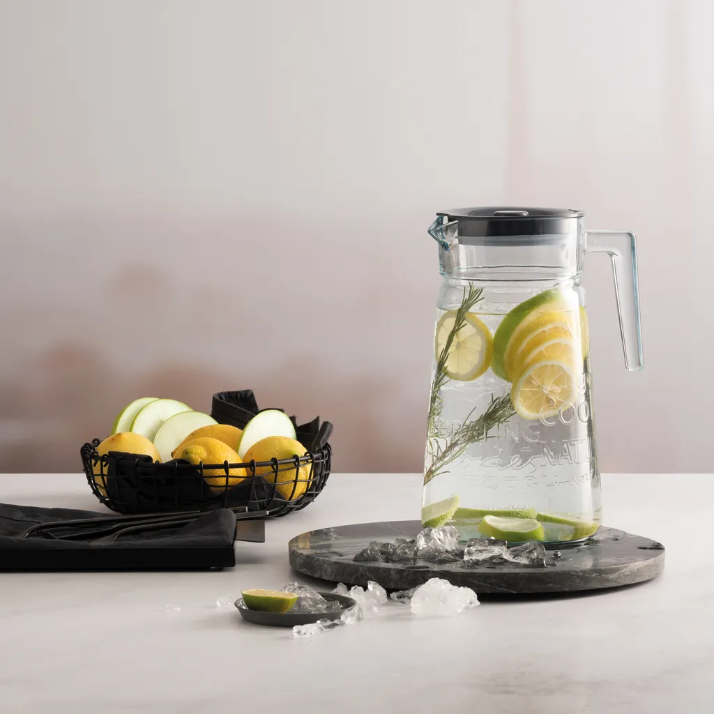 Pasabahce Glaskaraffe Krug Mit Deckel Saftkrug Wasserkrug 2L Kanne Wasser Saft City Pop 5 Pasabahce Glaskaraffe Krug Mit Deckel Saftkrug Wasserkrug 2L Kanne Wasser Saft City Pop – Bild 3