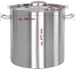 Beeketal Gastro Edelstahl Kochtöpfe Kochtopf, Variante:BKT-50 - Ca. 45 Liter -Küchenbedarf Geschäft 632dfd6b7b8cc2910b84e6a28d8dbe6c