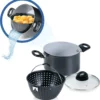 Genius Cerafit Magic Pot Kochtopf-Set 20cm - Topf 3,7l Mit Siebeinsatz & Glas-Deckel Für Einfaches Kochen, Drehen, Dünsten & Servieren; A24661 -Küchenbedarf Geschäft 685c4cc428075aa46050064175dfdae4