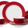 Flirt Kaffeeservice Doppio 18-teilig Mit Rotem Rand, Porzellan -Küchenbedarf Geschäft 69b20309ba8184f7dfa203ad11b02585