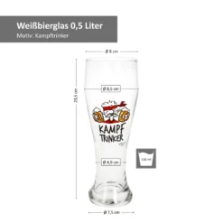 2x Weizenbiergläser Mutmacher Kampftrinker Weißbierglas 0,5L -Küchenbedarf Geschäft 6a05b89bf57bf2abd1de2c7b9676dba4