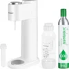 SODASWEET Wassersprudler-Set, Sodawasser Maschine Soda Maker Mit 1x CO2 Zylinder(425g Kohlensäure Für 60L Wasser), 1x 1L PET-Flasche, Ideal Für Zuhause, Bar, Restaurant Usw. -Küchenbedarf Geschäft 6b59019984894816ab82b900e6fc863d