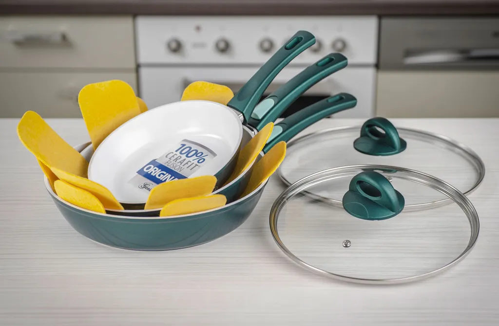 Genius Cerafit Fusion Bratpfannen-Set (7 Teile) Ø 20 Cm Ø 24 Cm Ø 28 Cm In Smaragdgrün Mit Antihaft-Beschichtung; A24055 4 Genius Cerafit Fusion Bratpfannen-Set (7 Teile) Ø 20 Cm Ø 24 Cm Ø 28 Cm In Smaragdgrün Mit Antihaft-Beschichtung; A24055 – Bild 2