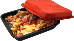 Zenker XXL-Bräter Mit Deckel, Schwarz/Rot, 7200 -Küchenbedarf Geschäft 6c7cca9be5458079163c5d2dfbe3aa4f
