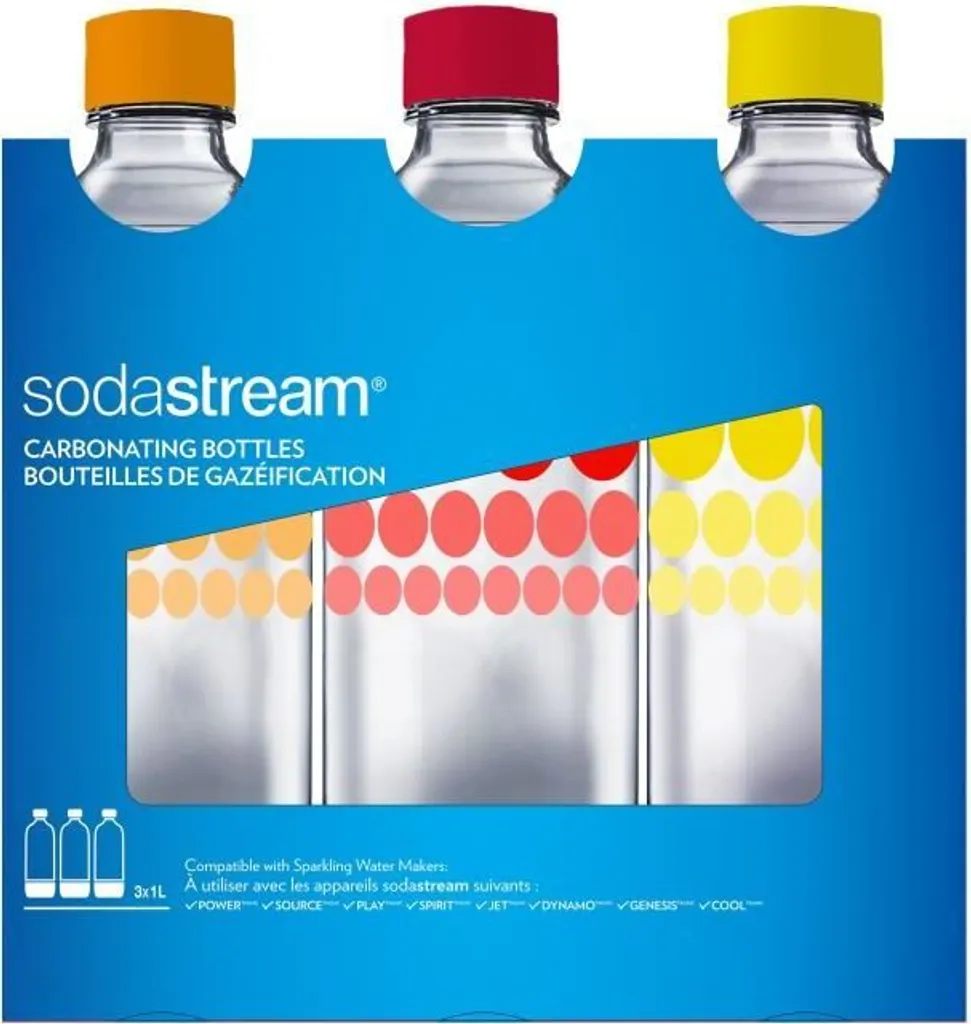 Sodastream 3000036 Plastikflaschen, 1 L, Gelb, Rot, Orange, 3 Stück 10 Sodastream 3000036 Plastikflaschen, 1 L, Gelb, Rot, Orange, 3 Stück – Bild 8