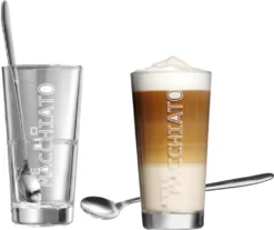 Flirt By R & B Latte-Macchiato-Glas "Lena" Spülmaschinenfest Mit Löffel 2 Stück -Küchenbedarf Geschäft 6ecbaa2935166e666adcbb2dc461e1f7