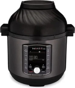 Instant Pot - Pro Crisp 11-in-1-Elektro-Multikocher – Schnellkochtopf, Heißluftfritteuse, Slow Cooker, Dampfgarer, Grill, Dörrgerät Und Sous-Vide-Maschine – Schwarzer Edelstahl,1500 W, 8L