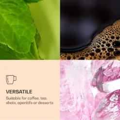 DUOS 4X 410ml Jumbo Doppelwandige Thermo-Gläser + 4X Edelstahl-LÖFFEL, Für Latte Macchiato, Cocktails, Vorspeisen By Feelino -Küchenbedarf Geschäft 6f6bb03a4fa8951b2abdf995f6fd6321