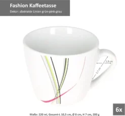 Van Well 18tlg. Kaffeeservice "Fashion" 16 Van Well 18tlg. Kaffeeservice "Fashion" -Küchenbedarf Geschäft 70dc860fcac5ab0ce64cfe536506a8eb