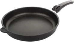 AMT Gastroguss I-528 Bratpfanne, 28 Cm Max. Durchmesser, Gusseisen/Gussaluminium, Induktionsherd-geeignet, Antihaftbeschichtung -Küchenbedarf Geschäft 7104792f9cae2f5d8e22a9fa45ae04eb