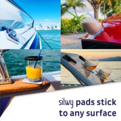 SILWY - 2 X Trinkbecher Mit Magnetboden - Hub Orange - Inkl. 2 Nano-Gel-Pads - 0,25l -Küchenbedarf Geschäft 7255e01e92771a264dfe9308565b6899