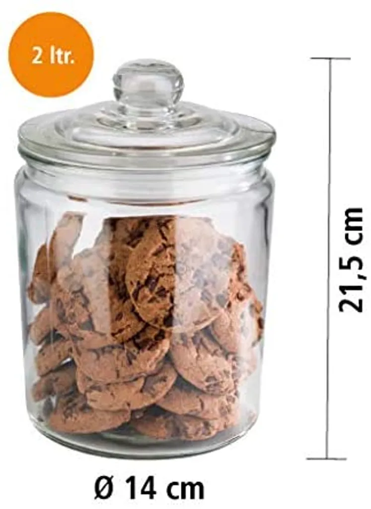 APS Vorratsglas -CLASSIC- /// Ø 14 Cm, H: 21,5 Cm, Volumen: 2 Liter /// Glas, Polyethylen /// 82251 5 APS Vorratsglas -CLASSIC- /// Ø 14 Cm, H: 21,5 Cm, Volumen: 2 Liter /// Glas, Polyethylen /// 82251 – Bild 3