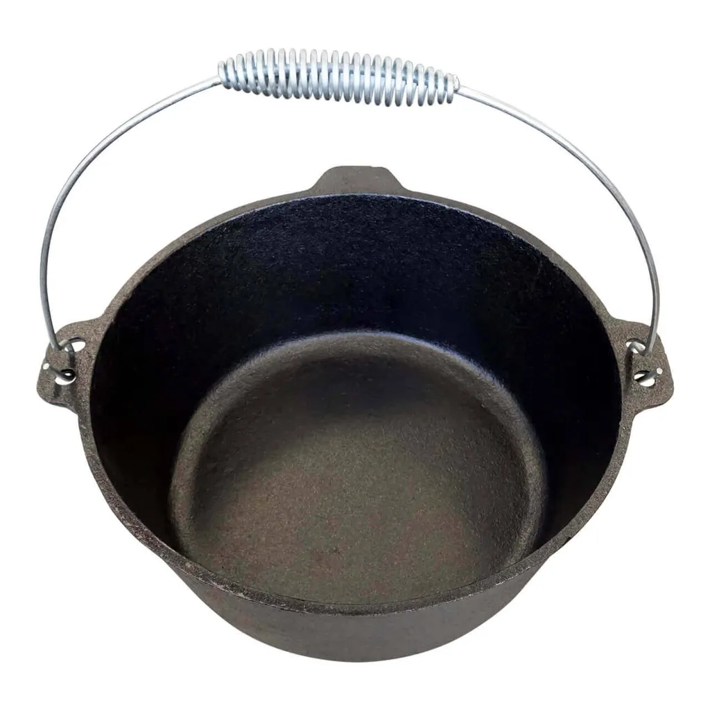 Dutch Oven | Feuertopf Qt 4.5 Ohne Füße Aus Gusseisen - Camping Bräter BBQ 8 Dutch Oven | Feuertopf Qt 4.5 Ohne Füße Aus Gusseisen - Camping Bräter BBQ – Bild 6