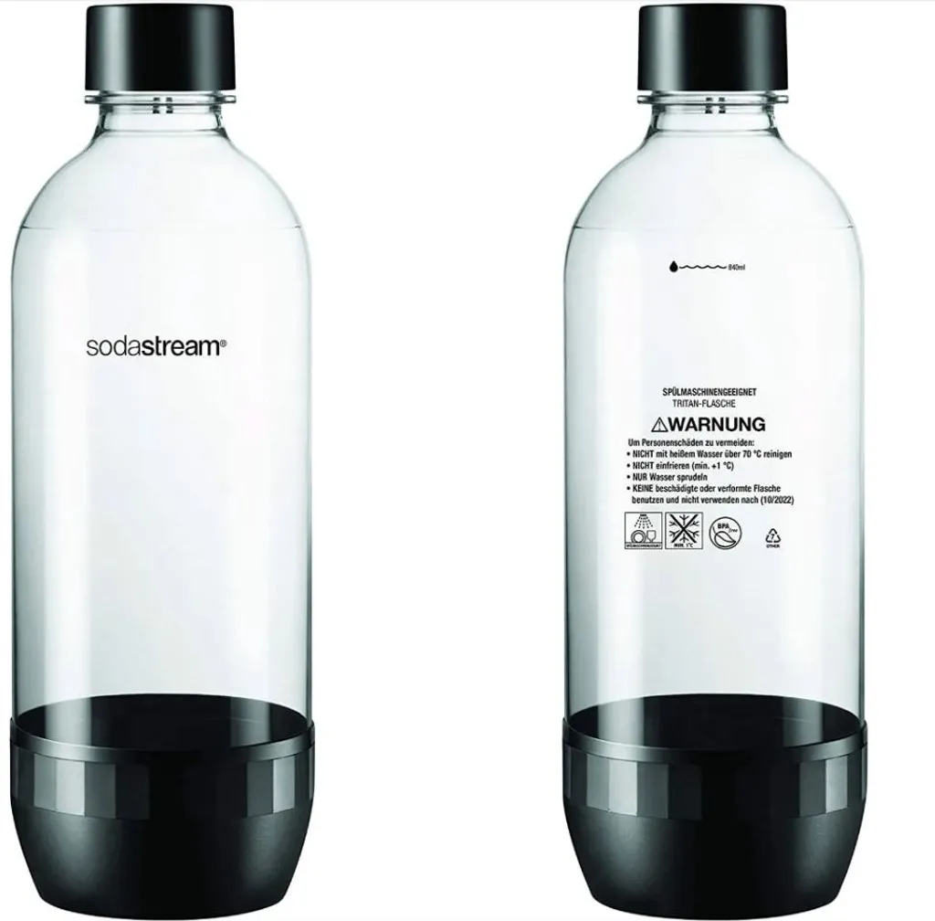 Doppelpack! SodaStream Quadro Pack, Durchsichtig, 4 X 1L Tritan-Flasche - Spülmaschinengeeignet! (BPA Frei) 6 Doppelpack! SodaStream Quadro Pack, Durchsichtig, 4 X 1L Tritan-Flasche - Spülmaschinengeeignet! (BPA Frei) – Bild 4