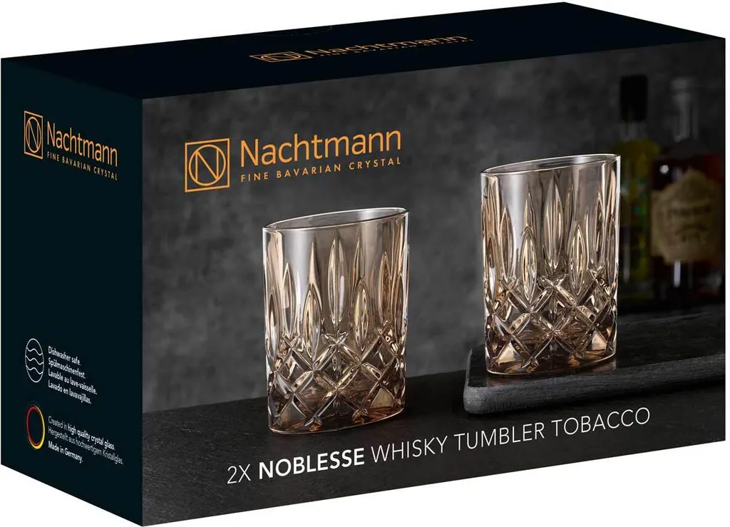 Nachtmann Noblesse Vintage Whiskygläser Tobacco 4er Set 4 Nachtmann Noblesse Vintage Whiskygläser Tobacco 4er Set – Bild 2