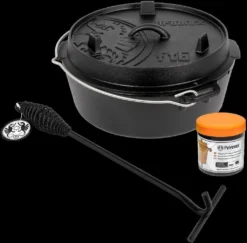 Petromax Feuertopf Dutch Oven Set Pflegepaste Deckelheber FT6 Planer Boden