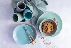 Mäser 931770 Kombiservice Elissa Für 6 Personen, Steinzeug, Türkis (1 Set, 24-teilig) -Küchenbedarf Geschäft 7929910de266aff0021de5fc03187ab5