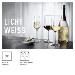 LICHTWEISS JULIE WEIßWEINGLAS-SET #1 VON NADINE NIGGEMEIER -Küchenbedarf Geschäft 79b525ab5d36f51636d21554b7cff364